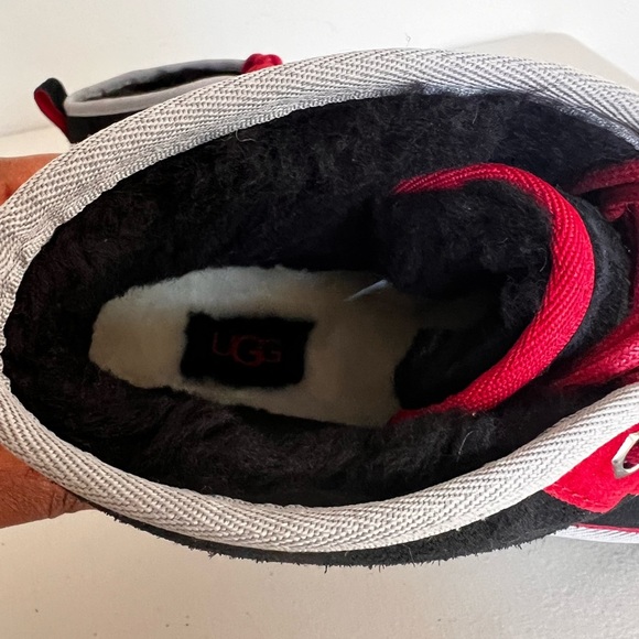 NWOT Ugg Neumel Lined Men’s Suede Boots Mashup Black Red Size 9 MSRP $150 - Picture 7 of 9